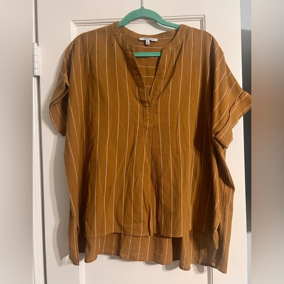 Madewell Tops - Madewell Brown Striped Blouse
